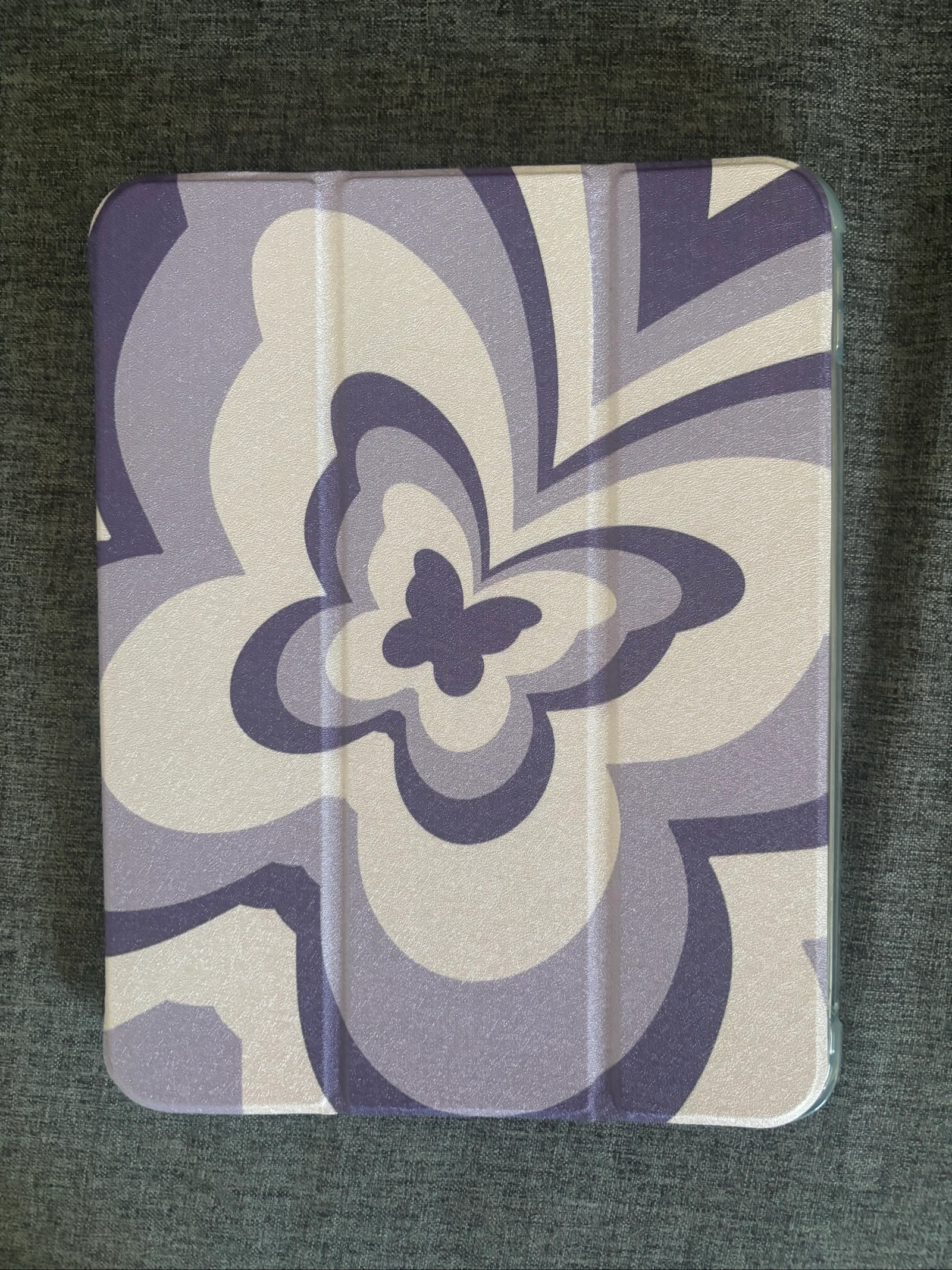Coque iPad 10 Génération 2024 Motif Papillon Violet Pailleté
